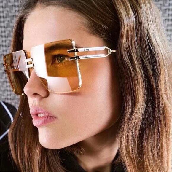 Balmain Women Sunglasses Gold Black Amber Square GENDARME BPS-109A-66 BRAND NEW main image 12